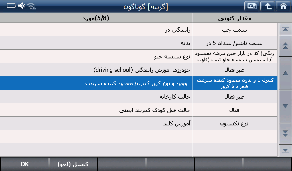 روش فعال کردن کروز کنترل 206 و 207 با دستگاه دیاگ جی اسکن