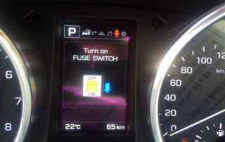 اخطار Turn on fuse switch در صفحه نمایش خودروهای هیوندا و کیا چیست