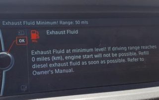 اخطار کم بودن مایع اگزوز