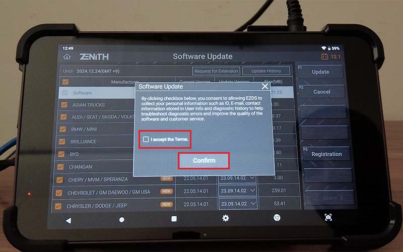 آپدیت آنلاین زنیت Z5